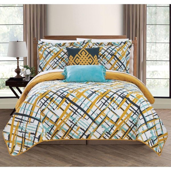 Fixturesfirst 4 Piece Marty Reversible Quilt Set - Multi Color, Twin & Twin XL Size FI2541974